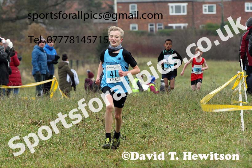 Boys under-13s, 2021 North Eastern Cross Country Championships, Sedgefield. Photo: David T. Hewitson/Sports for All Pics